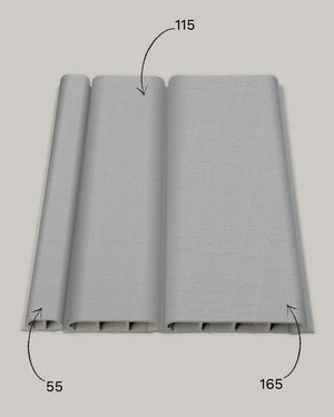 Stonewash linen arco archiflute wall panel