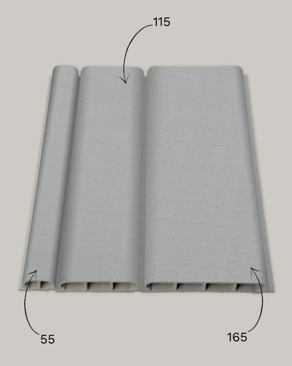Stonewash linen arco archiflute wall panel