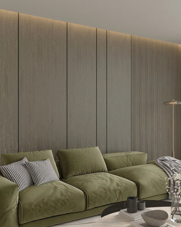Matte black accent trim in living room
