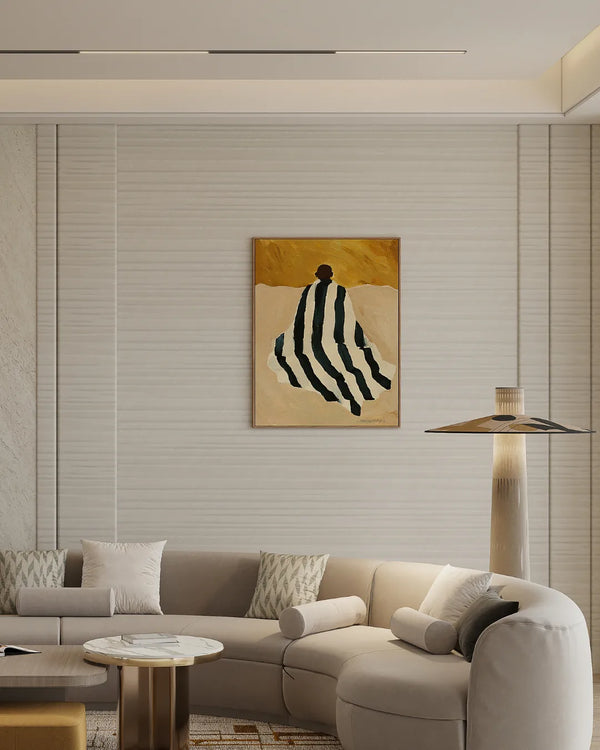 Ice ripple arco archiflute wall panel in living room