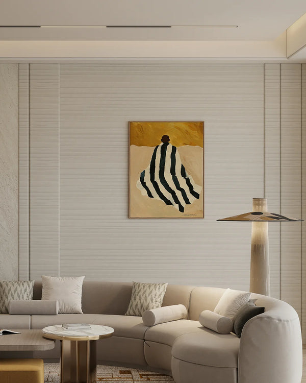 Ice ripple arco archiflute wall panel in living room