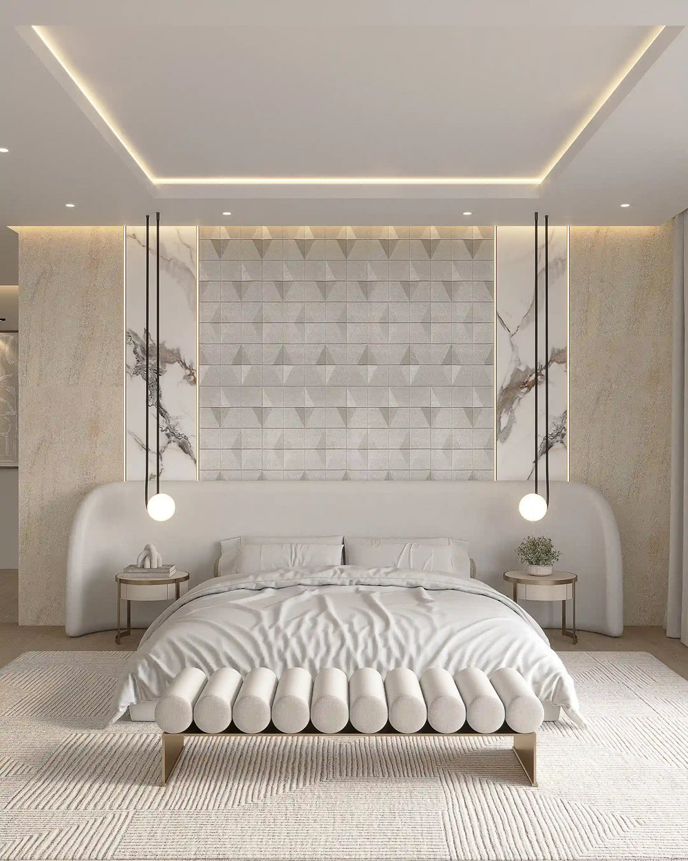 Champagne prism fabric wall panel