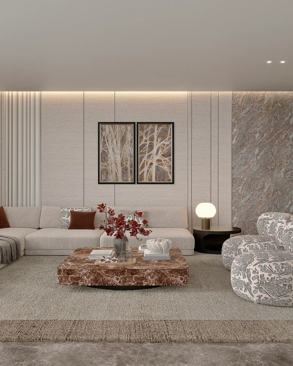 Beige Textured Linen - Bamboo Wall Panel