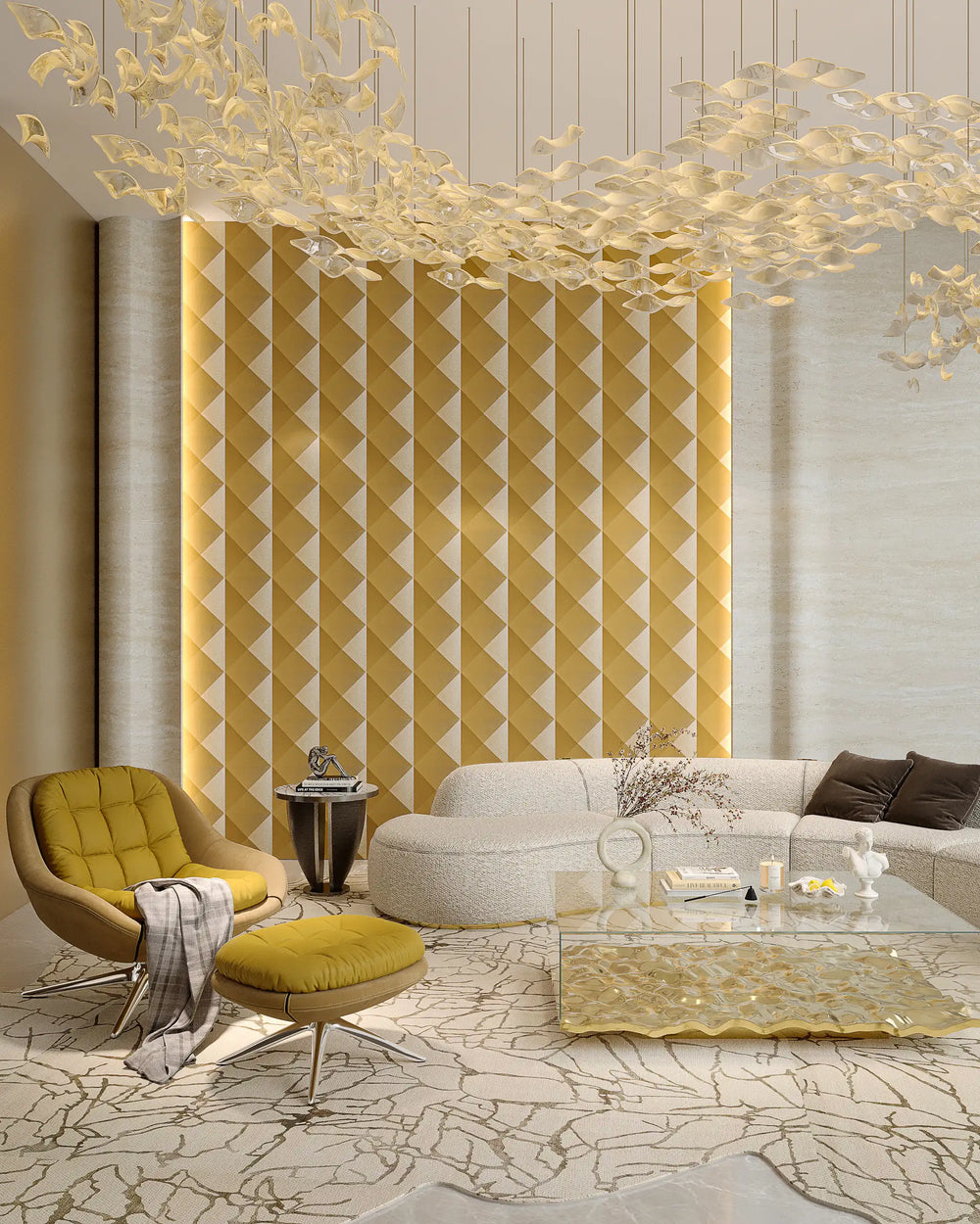 Belmont (Gold) - Fabric Mosaic