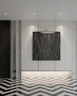 Pebble castle fabric wall panel in lobby