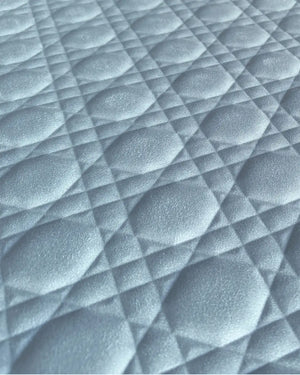 Baby blue dior fabric wall panel