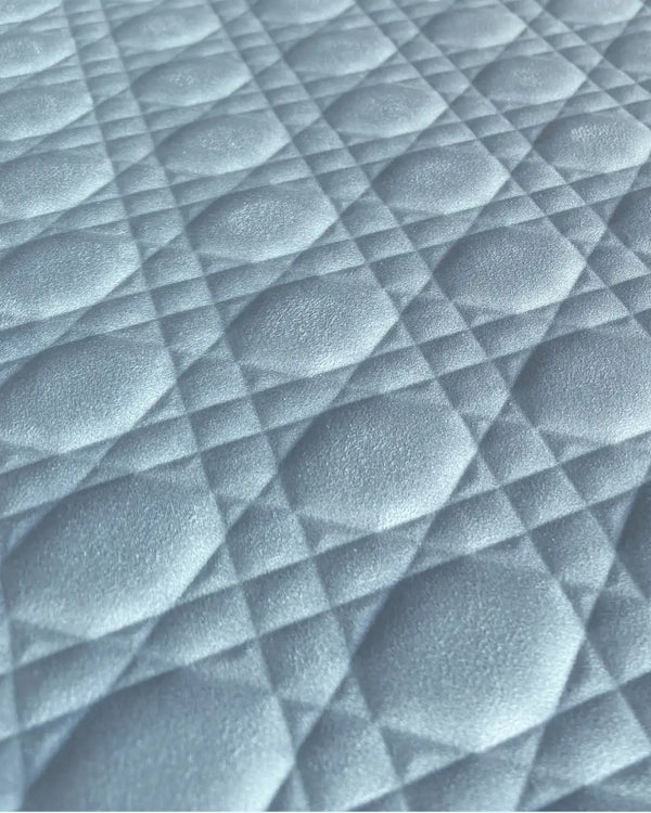 Baby blue dior fabric wall panel