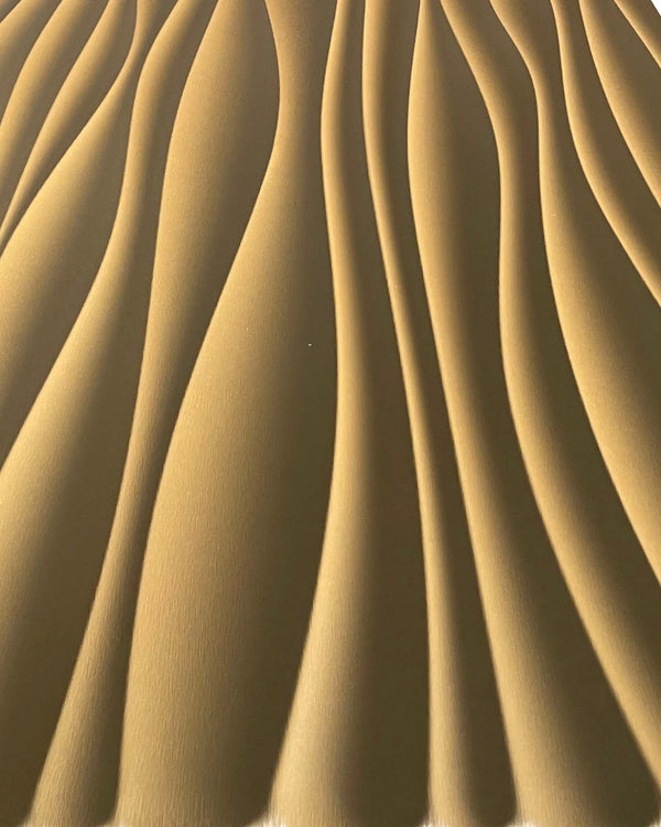 Gold contour fabric wall panel