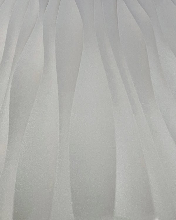 Silver contour fabric wall panel