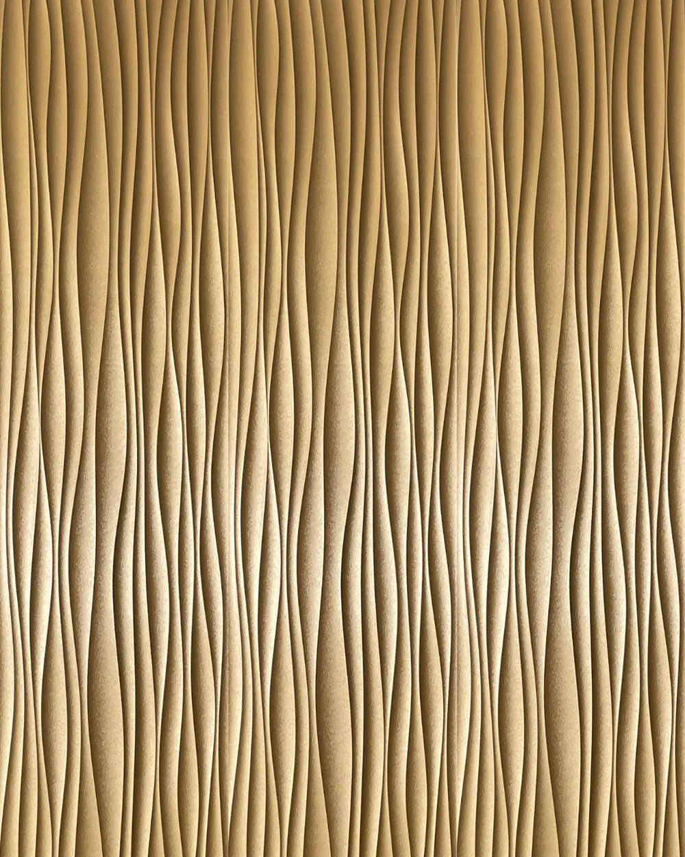 Gold contour fabric wall panel