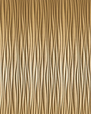Gold contour fabric wall panel