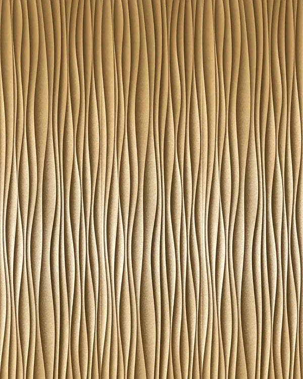 Gold contour fabric wall panel