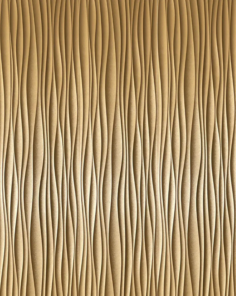 Gold contour fabric wall panel