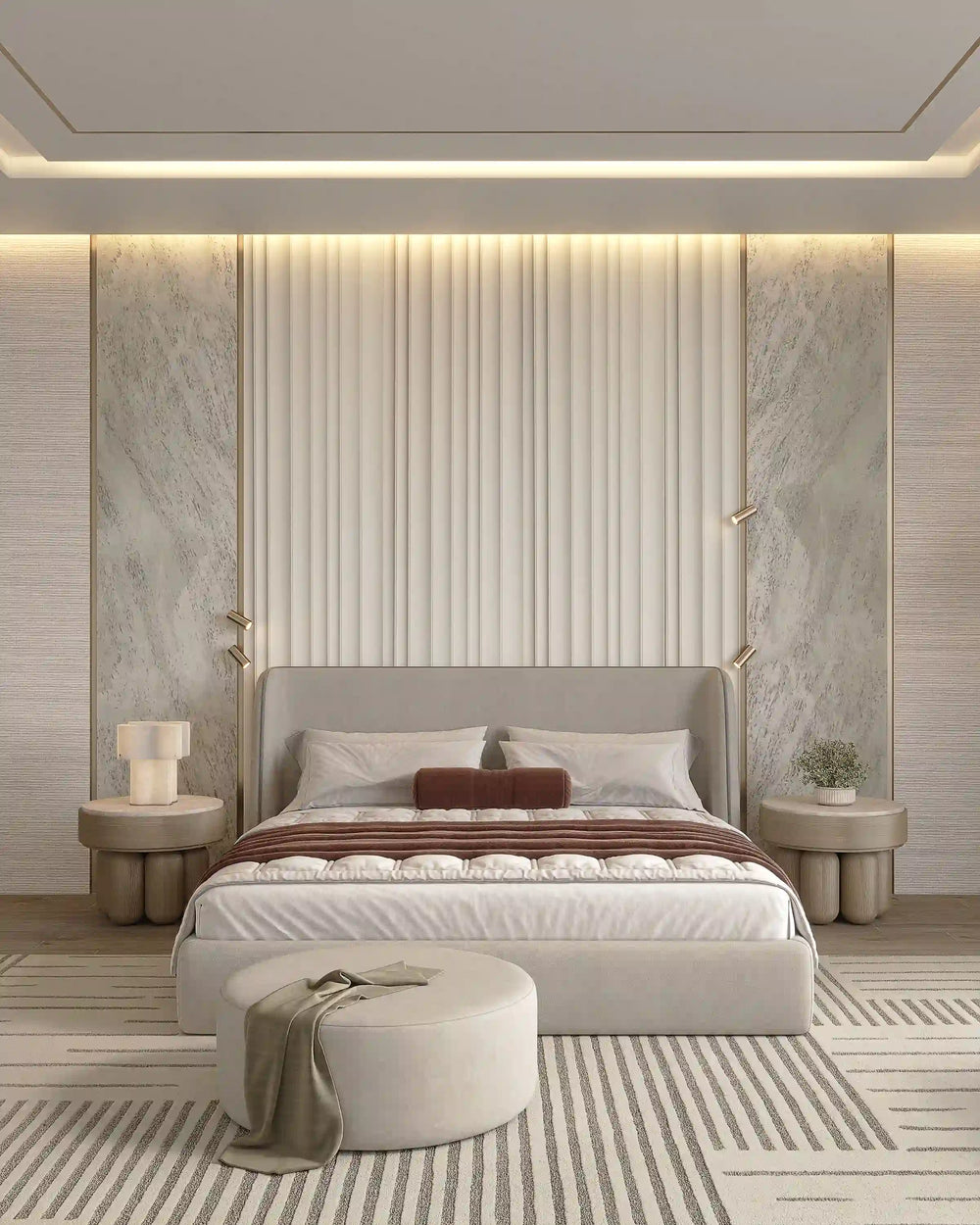 Créme domingo fabric wall panel