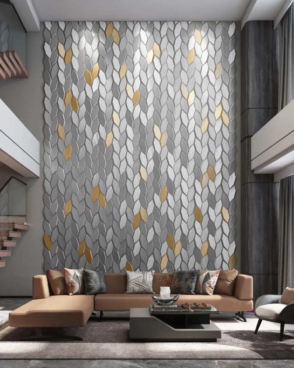 Epic (Silk Silver) - Fabric Mosaic
