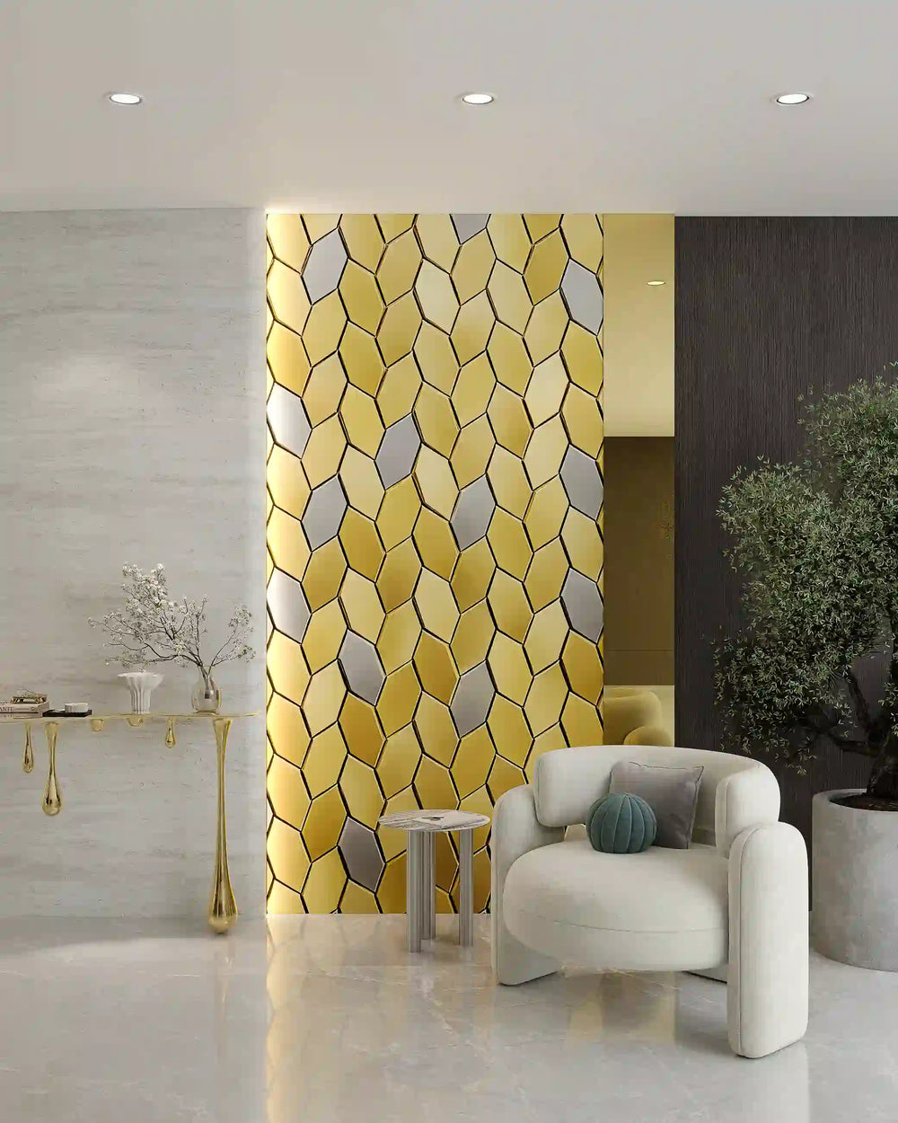 Epic (Silk Gold) - Fabric Mosaic