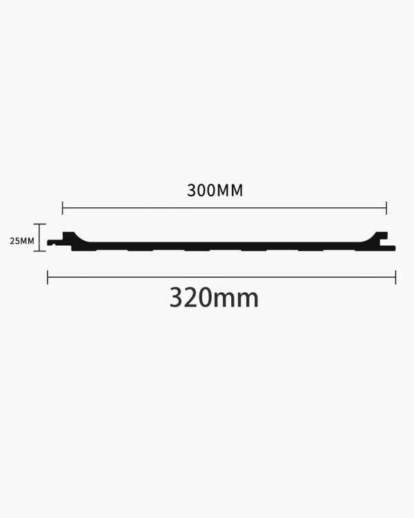 Golden luxe forma archiflute wall panel diagram with dimentions