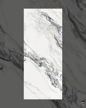 Carrara oro matte finish marble bamboo wall panel