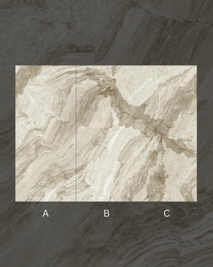 Sahara luxe matte finish marble wall panel