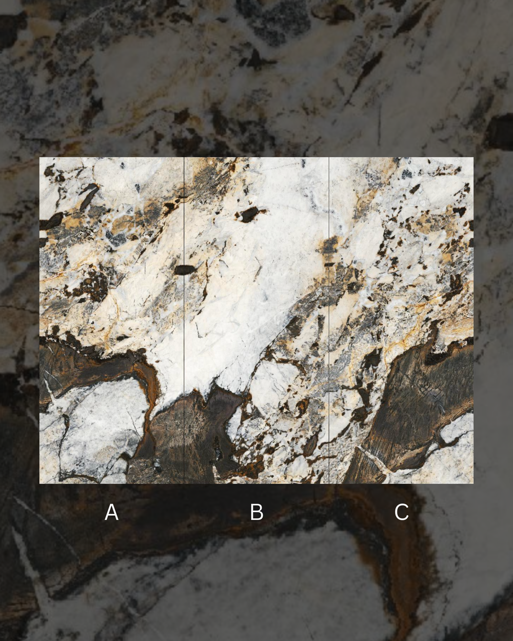 Golden mirage gloss finish marble bamboo wall panel