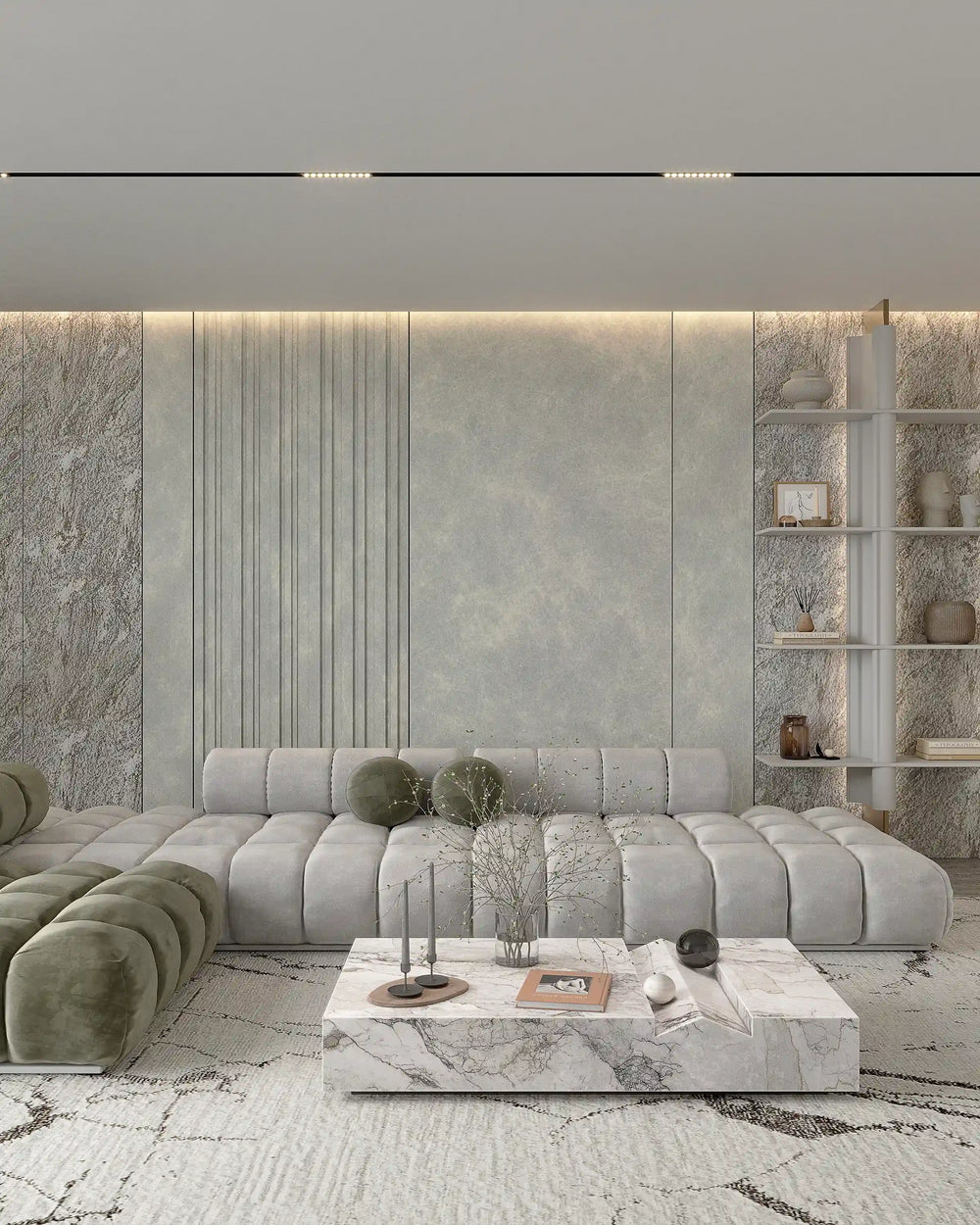 Glacier frost bamboo wall panel