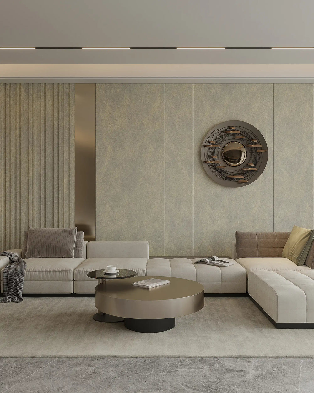 Halo frost bamboo wall panel
