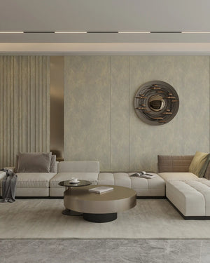 Halo frost bamboo wall panel in living room
