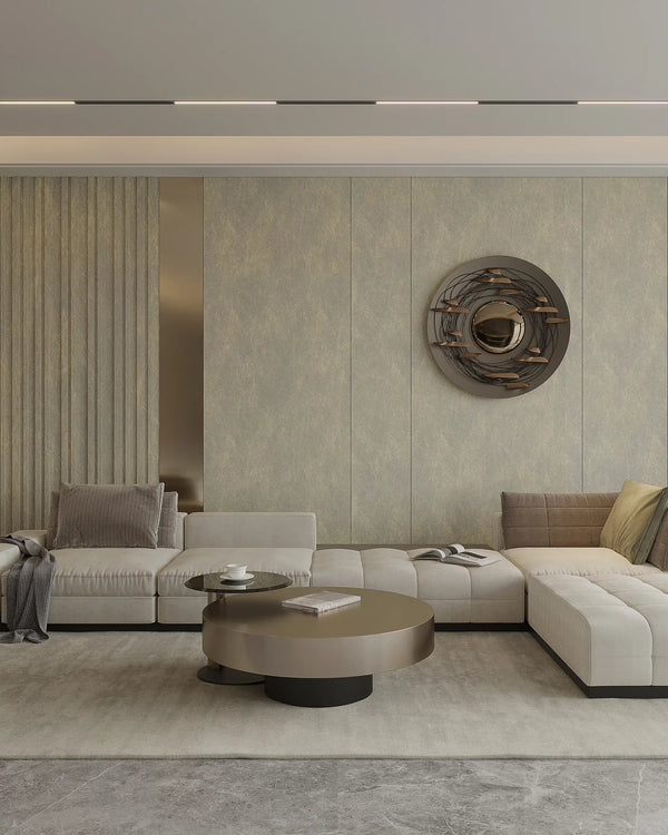 Halo frost bamboo wall panel in living room