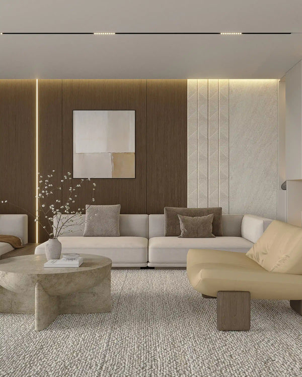 Havana walnut bamboo wall panel in living room