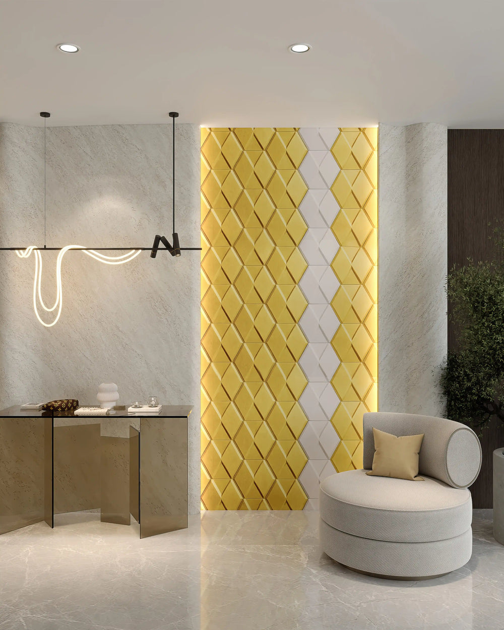 Mosaic Wall Panels with Tile Effect Design