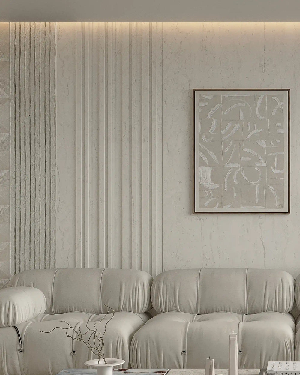 Arctic sandstone quadra archiFlute A&B wall Panel