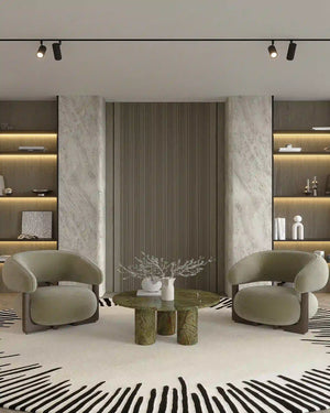 Truffle oak nova archiflute wall panel in living room