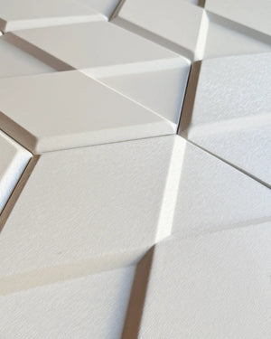 Vanilla lorenzo fabric mosaic wall panel