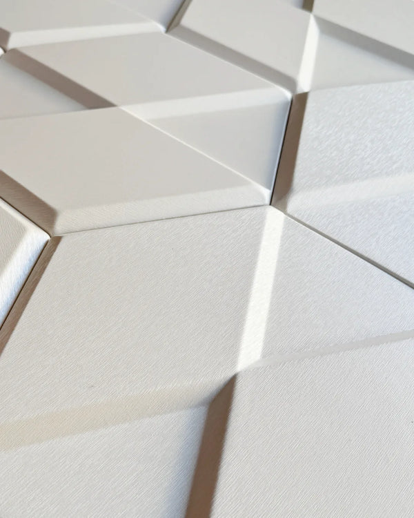 Vanilla lorenzo fabric mosaic wall panel