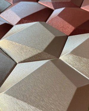 Champagne rocco fabric mosaic wall panel