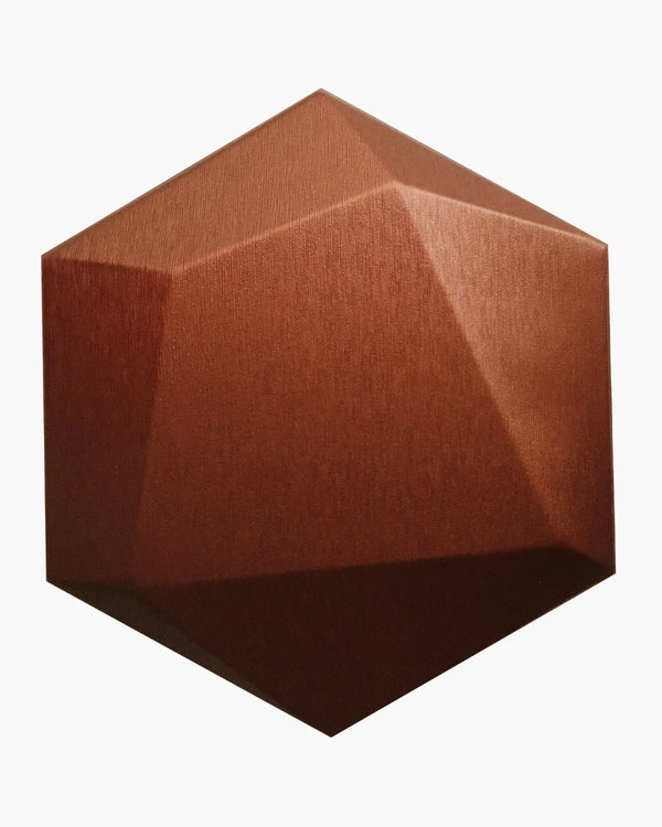 Copper rocco fabric mosaic wall panel