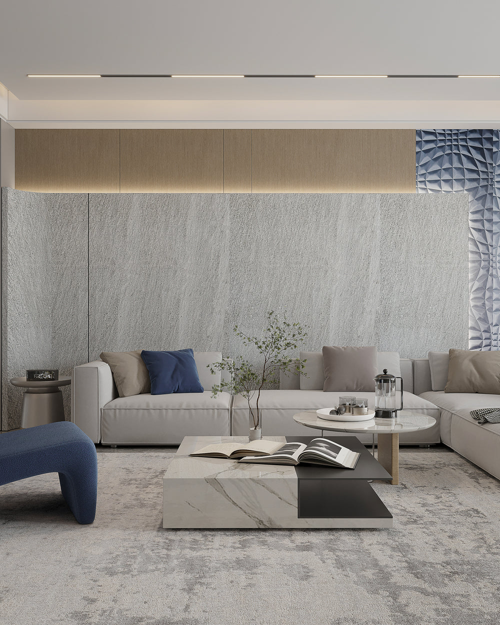 Skyline Stone (Nile Grey) - Flexible Stone Wall Panel