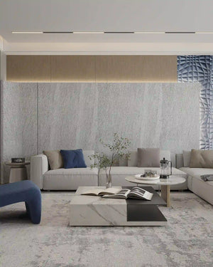 Nile grey skyline stone flexible stone wall panel in living room