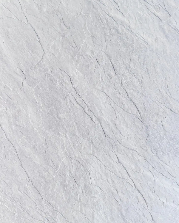 Veil white 3D slate flexible stone wall panel
