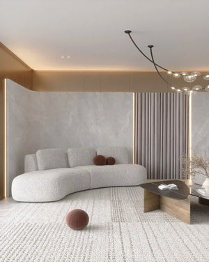 Veil grey 3D slate flexible stone wall panel in living room