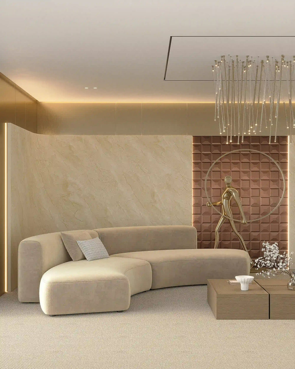 Veil yellow 3D slate flexible stone wall panel