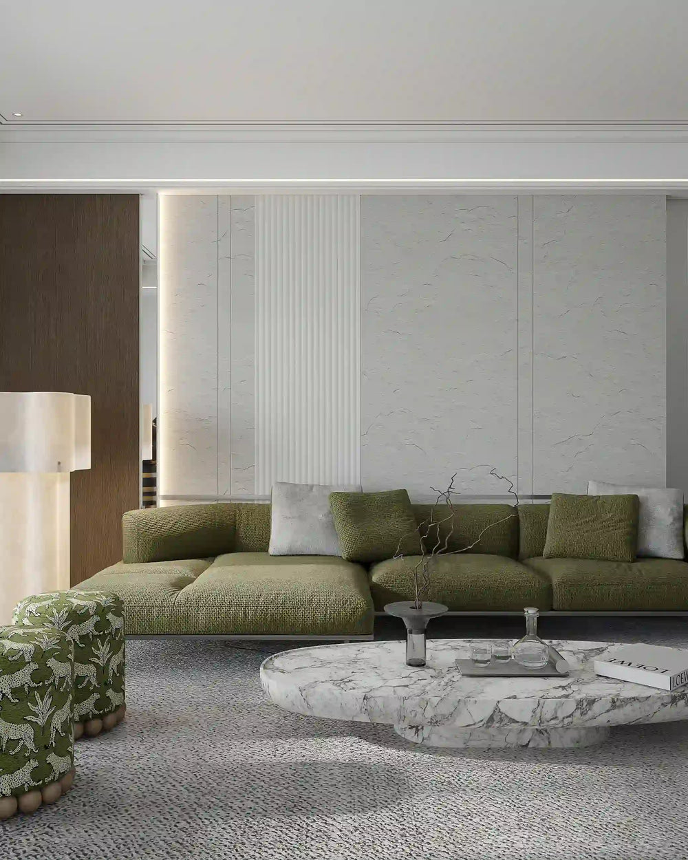 Light grey slate stone wall panel
