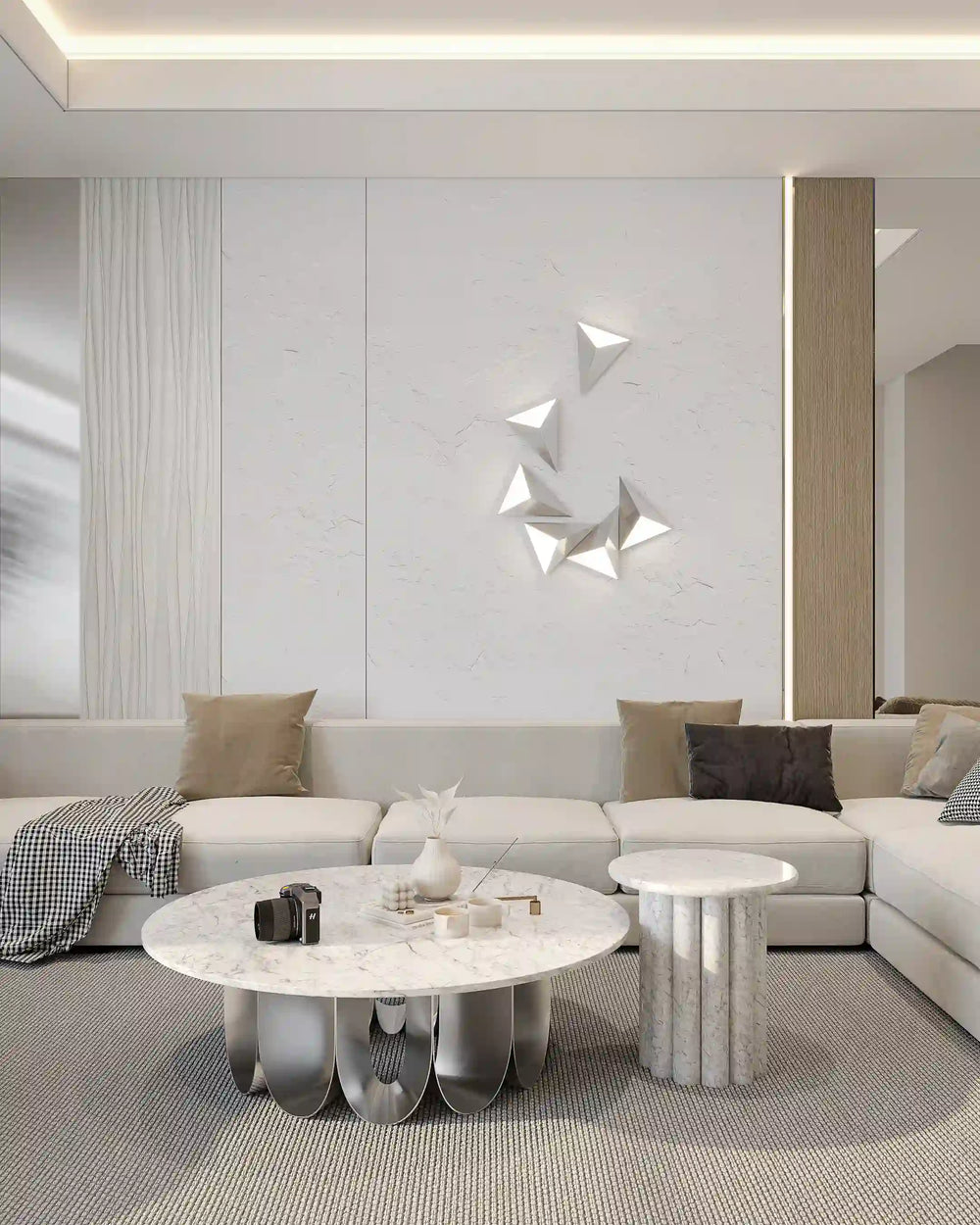 Slate 600x1200 (Off White) - Flexible Stone Wall Panel