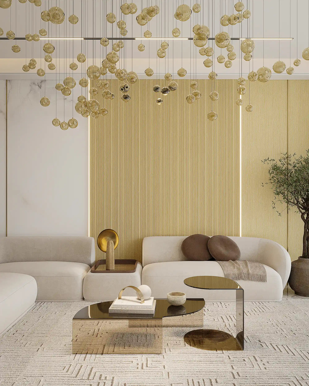 Monaco sand tempo archiflute wall panel