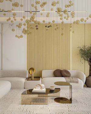 Monaco sand tempo archiflute wall panel in living room