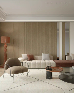 Velvet oak tempo archiflute wall panel in living room