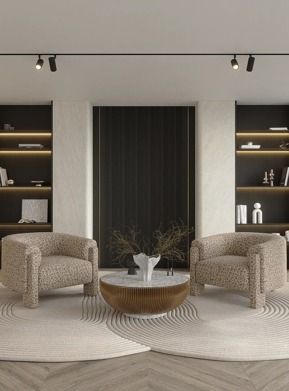 Nero oak tempo archiflute wall panel