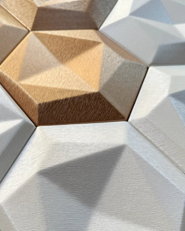 Vanilla vera fabric mosaic wall panel