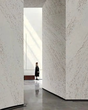 Beige oceanic travertine wall panel