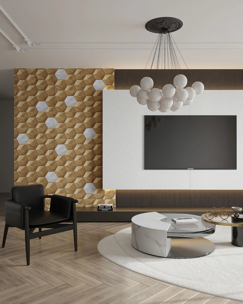 Vera (Light Gold) - Fabric Mosaic